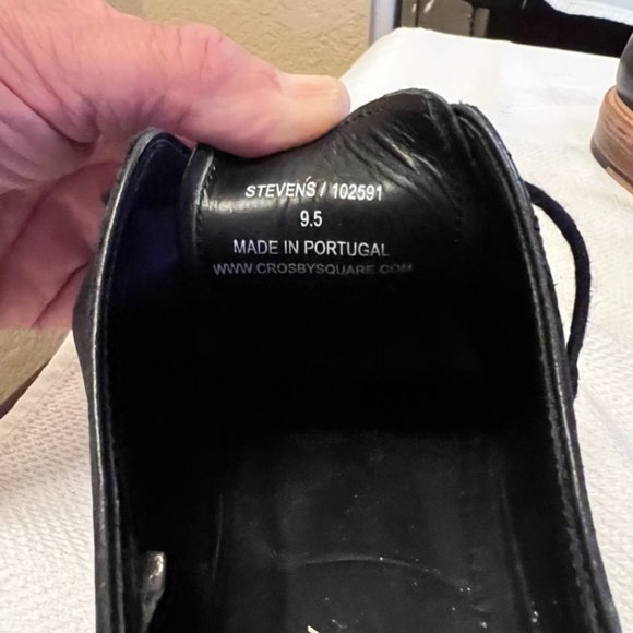 Crosby Square Stevens Black 9.5 Modern Derby Shoe - Picture 3 of 4